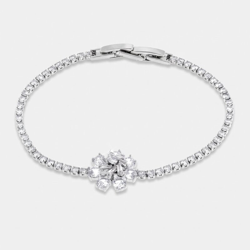 Bracciale in Metallo Fiore Centrale Cristalli BYS - gioiello BySimon