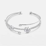 Bracciale in Metallo Rigido Fiori Piccoli BYS - gioiello BySimon