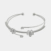 Bracciale in Metallo Rigido Fiori Piccoli