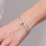 Bracciale in Metallo Rigido Sfera Cristalli BYS - gioiello BySimon