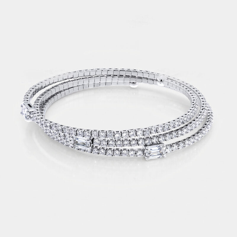 Bracciale in Metallo Multigiro Cristalli BYS - gioiello BySimon
