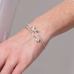 Bracciale in Metallo Rigido Farfalla Fiore BYS - gioiello BySimon