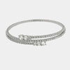 Bracciale in Metallo Multigiro Fiore Cristalli