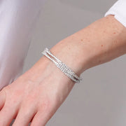 Bracciale in Metallo Multigiro Strass Triplo