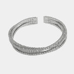 Bracciale in Metallo Multigiro Strass Triplo BYS - gioiello BySimon