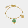 Bracciale in Metallo con campanella portafortuna verde menta