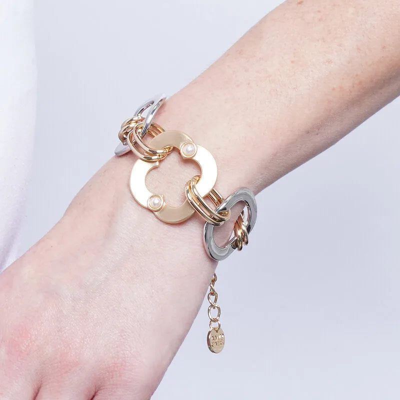 Saltarello - Bracciale in Metallo a maglie intrecciate