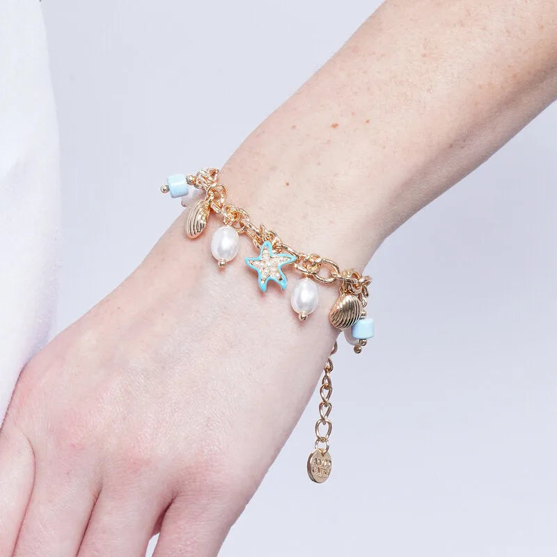 Scanzonata - Bracciale in Metallo elementi marini