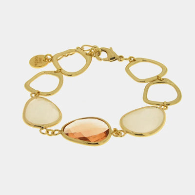 Bracciale in Metallo con pietra color pesca