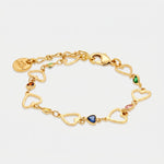 Bracciale in Metallo con cuori forati - BYSIMON gioielli