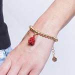 Bracciale in Metallo con Pigna Rossa - BYSIMON gioielli