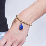 Bracciale in Metallo con pigna Blu - BYSIMON gioielli
