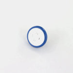 Spilla in Metallo a forma di bottone, impreziosito da smalto blu e bianco