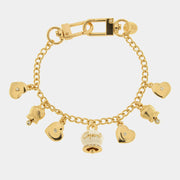 Accessorio borsa in Metallo campanella bianca Capri e cuori