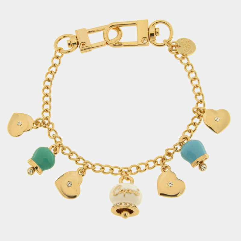 Accessorio borsa in Metallo campanelle colorate Capri e cuori - BYSIMON gioielli