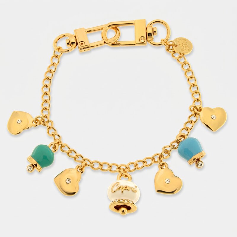 Accessorio borsa in Metallo campanelle colorate Capri e cuori - BYSIMON gioielli