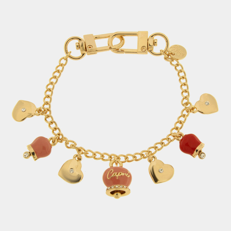 Accessorio borsa in Metallo camapanelle Capri rosa e cuori - BYSIMON gioielli