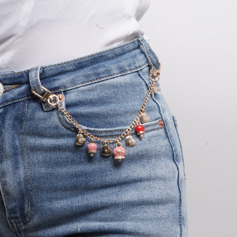 Accessorio borsa in Metallo camapanelle Capri rosa e cuori - BYSIMON gioielli