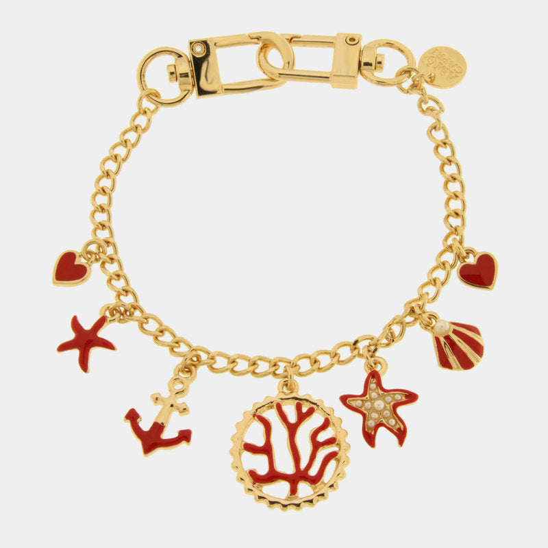 Accessorio borsa in Metallo coralli, ancora, stelle marine, conchiglie e cuori CAPRI - gioiello BySimon
