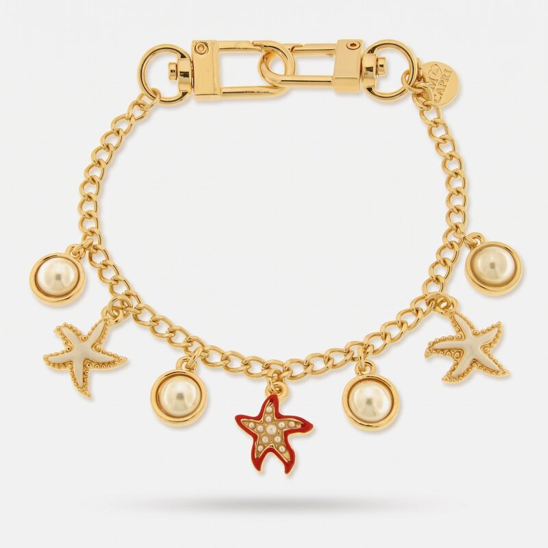 Accessorio borsa in Metallo stelle marine e perle - BYSIMON gioielli