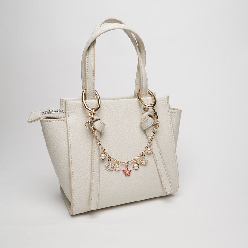 Set coordinato - Accessorio borsa in Metallo stelle marine e perle