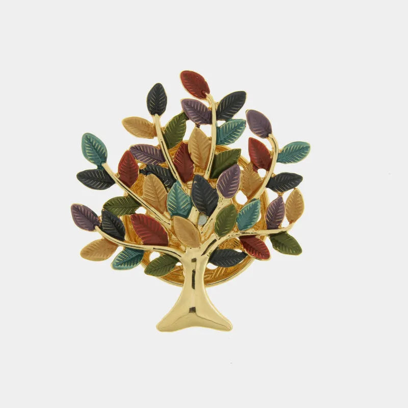 Spilla in Metallo albero della vita con calamita - BYSIMON gioielli