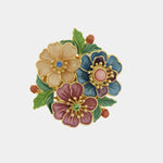 Spilla in Metallo fiore colorato con calamita - BYSIMON gioielli