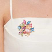 Spilla in Metallo fiori colorati con calamita - BYSIMON gioielli