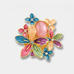 Spilla in Metallo fiori colorati con calamita - BYSIMON gioielli