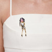 Spilla in Metallo bambola con calamita - BYSIMON gioielli