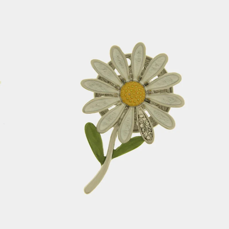 Spilla in Metallo magnetica margherita