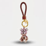 Portachiavi in Metallo Orsetto rosa metallico - BYSIMON gioielli