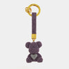 Portachiavi in Metallo Orsetto viola con cuore in cristalli