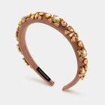 Fermacapelli con strass Rosa con cristalli e perle sintetiche - BYSIMON gioielli