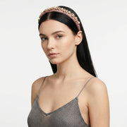Fermacapelli con strass Rosa con cristalli e perle sintetiche