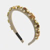 Fermacapelli con strass Beige
