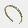 Fermacapelli con strass Blu turchese con cristalli
