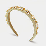 Fermacapelli con strass Beige motivo fiore - BYSIMON gioielli