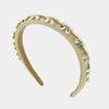 Fermacapelli con strass Beige motivo fiore