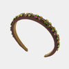 Fermacapelli con strass Marrone motivo fiore