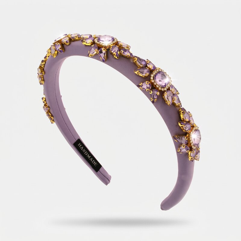 Fermacapelli con strass Glicine motivo fiore - BYSIMON gioielli