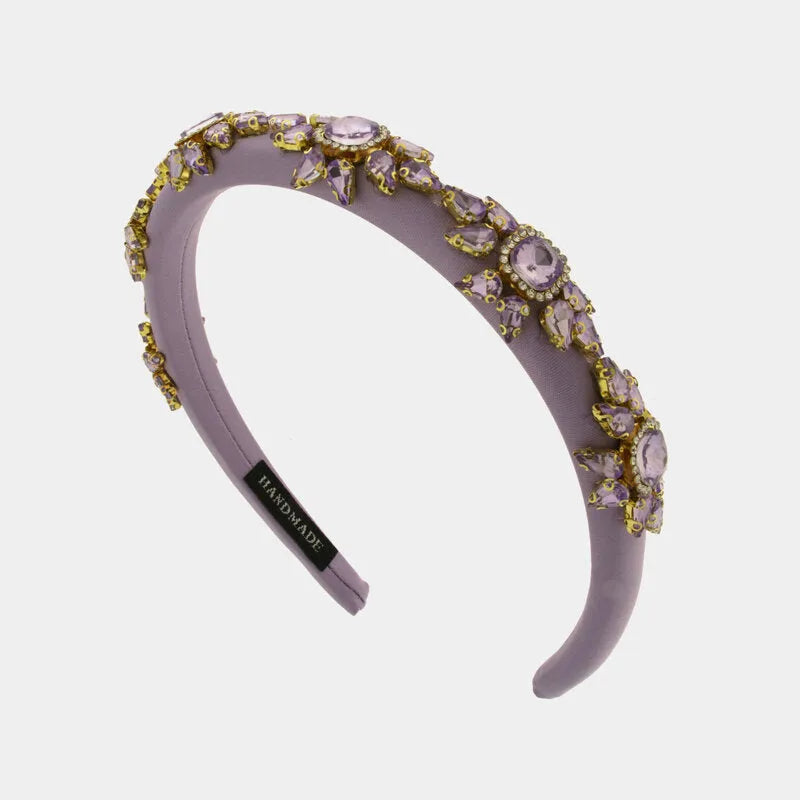 Wisteria rhinestone hair clip with flower motif