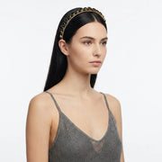 Fermacapelli con strass Nero