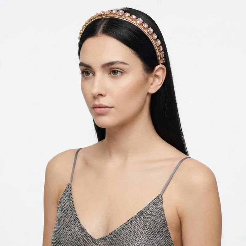 Powder pink rhinestone hair clip