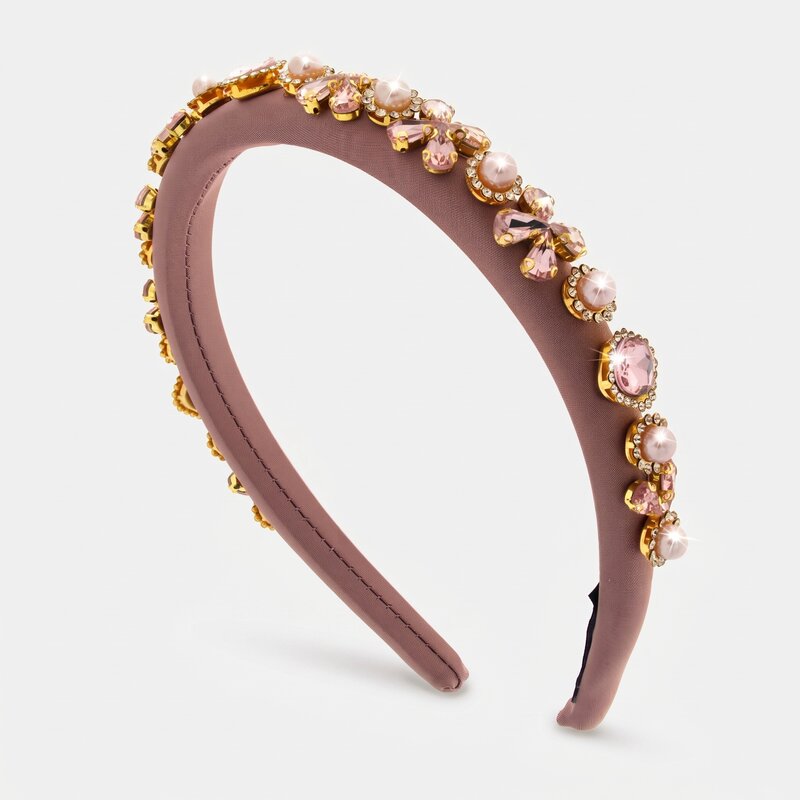 Fermacapelli con strass rosa