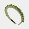 Fermacapelli con strass Verde