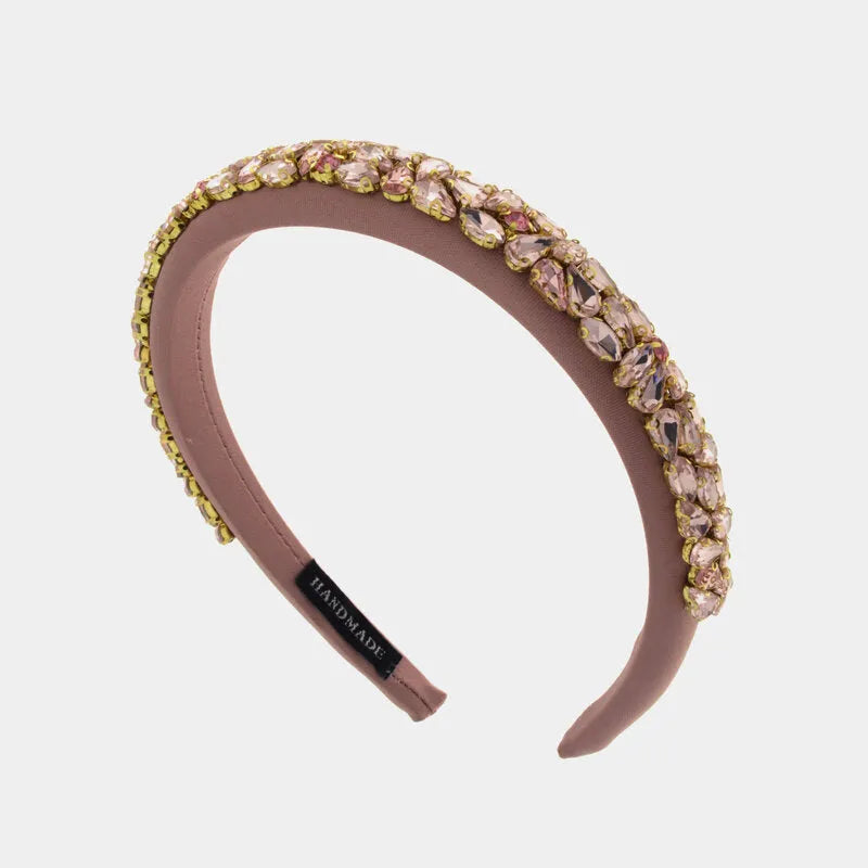 Fermacapelli con strass Rosa con cristalli rosa