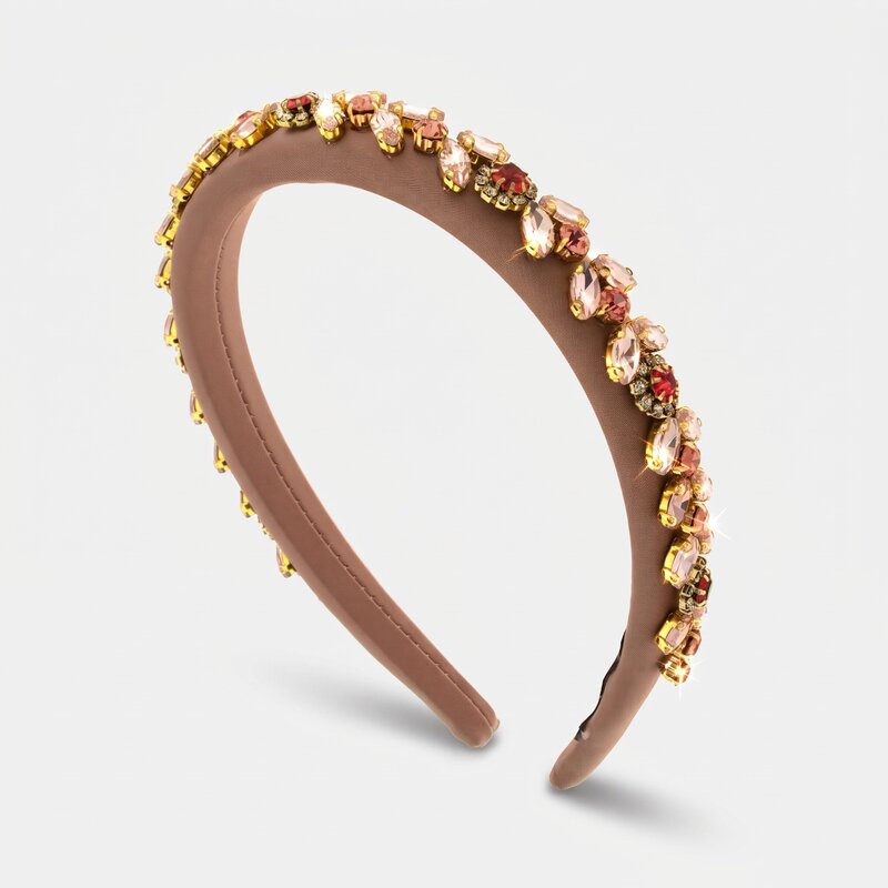 Fermacapelli con strass Rosa con strass rosa e bianchi - BYSIMON gioielli