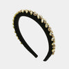 Fermacapelli con strass Nero con cristalli beige