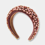 Fermacapelli con strass Rosa a fascia larga con cristalli - BYSIMON gioielli